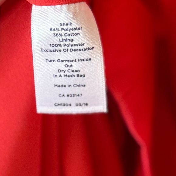 Talbots RSVP Coral Red Pineapple Jeweled Matelasse Sleeveless Sheath Dress- 2P - Picture 5 of 10